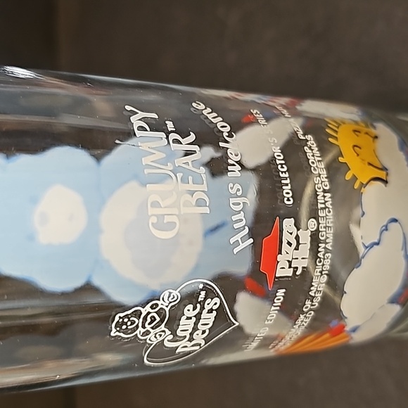 Grumpy Bear Care Bears Pizza Hut Promo Drinking Glass - Picture 3 of 5